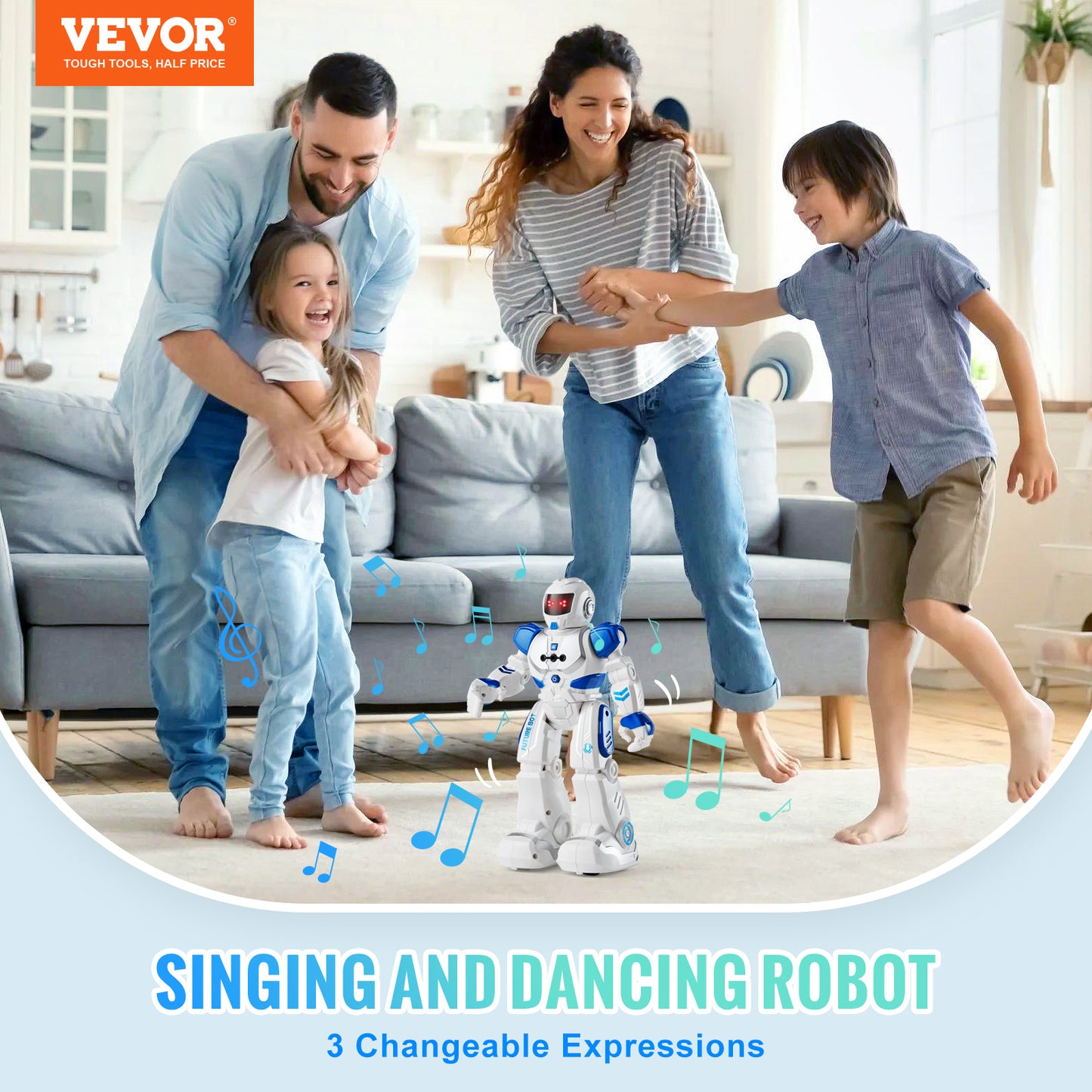 RC Robot Toy For Kids Talking Dancing Gesture Remote Control Programmable