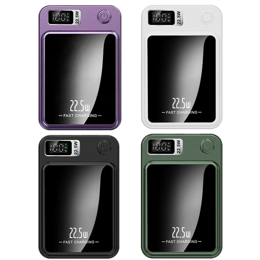 1Pc 2 In 1 Magnetic Wireless Power Bank 10000mAh PD20W Fast Charger MagSafe Wireless Power Bank Fit For IOS Phones IOS Phone 17 Series And More