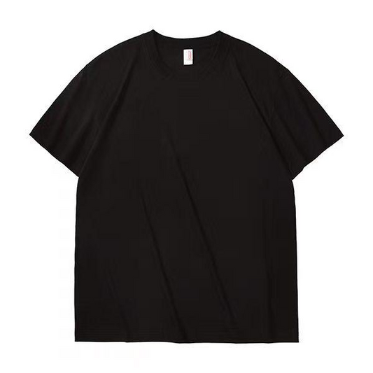 180G Adult Pure  Pure Cotton Black  Men's T-shirt