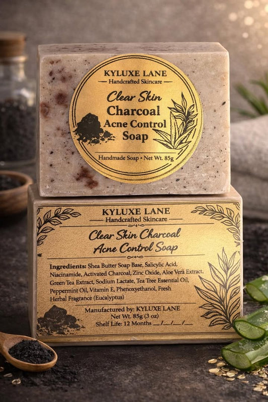KYLUXE LANE Clear Skin Charcoal Acne Control Soap - (85g)