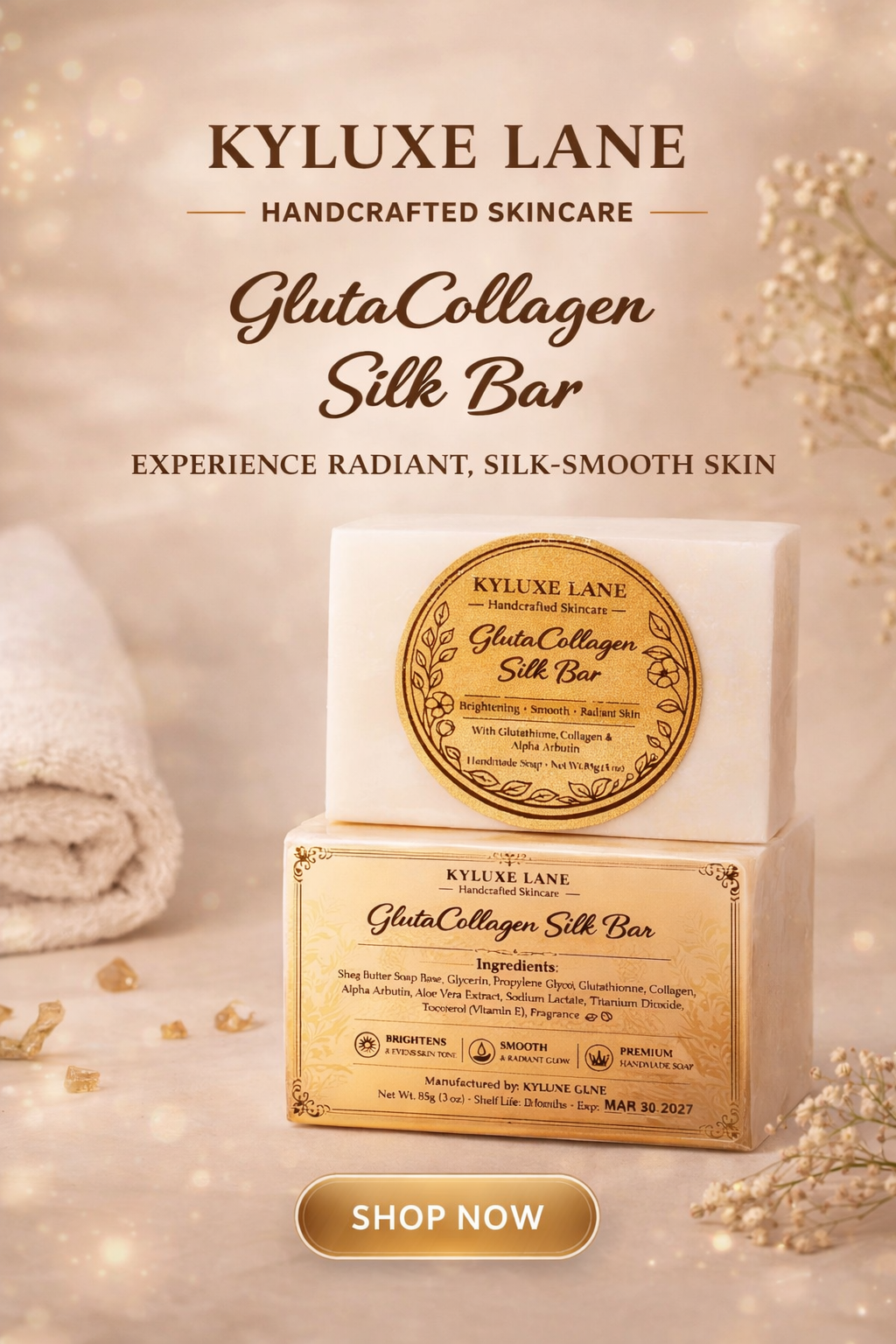 KYLUXE LANE GlutaCollagen Silk Bar - (85G)