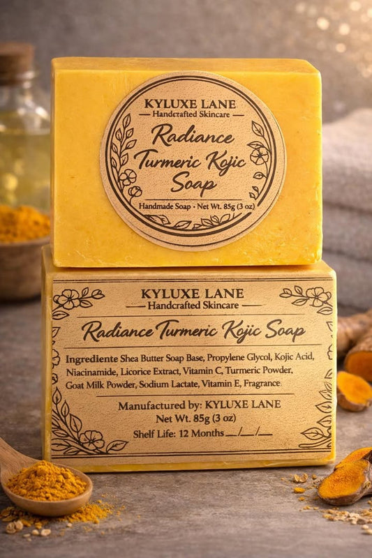 KYLUXE LANE Radiance Turmeric Kojic Soap – Brightening & Glow Bar (85g)
