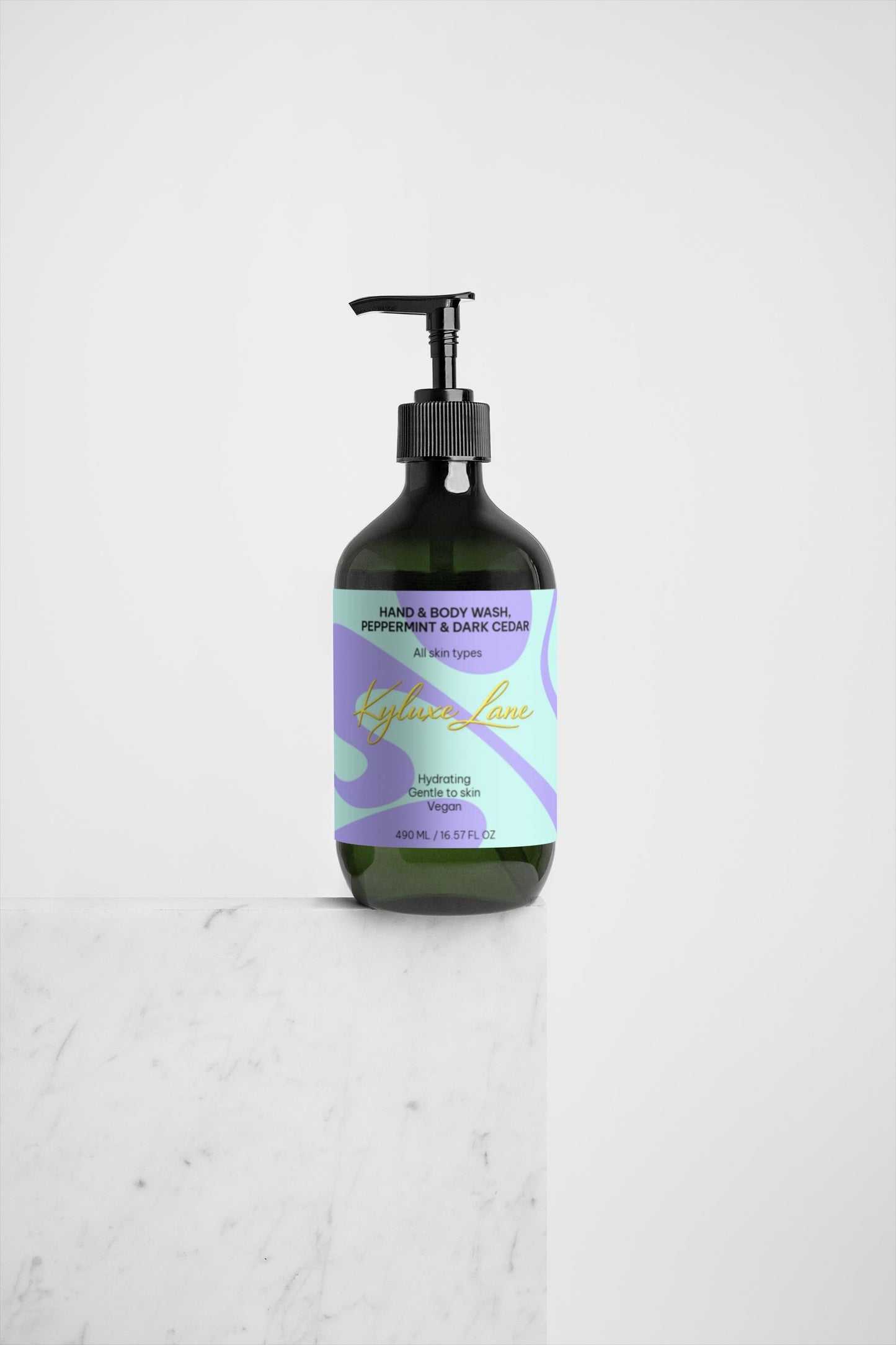 KYLUXE LANE Hand & Body Wash, Peppermint & Dark Cedar