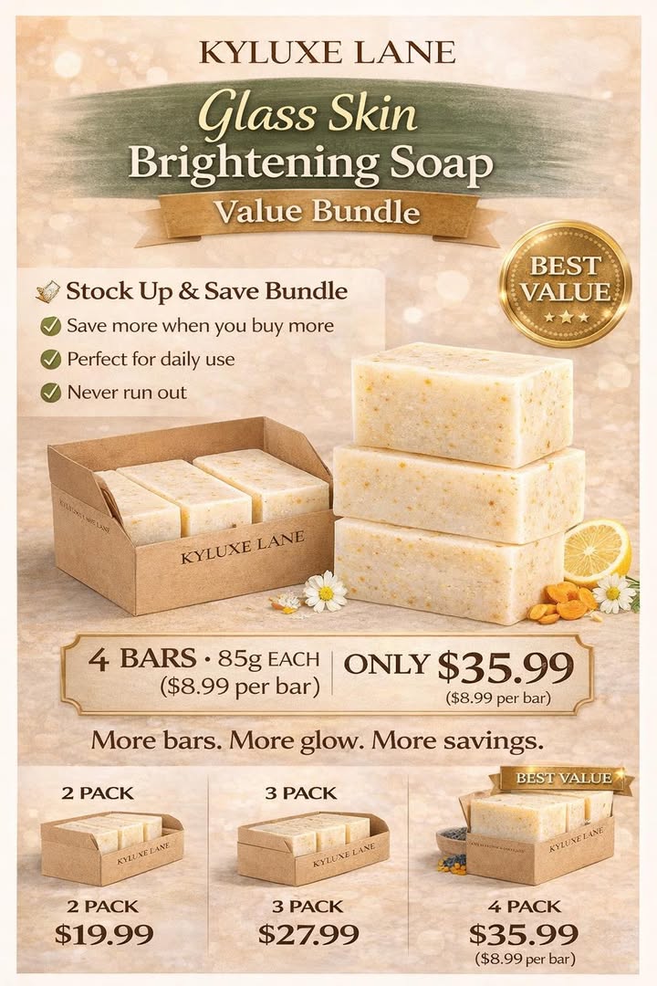 KYLUXE LANE Glass Skin Brightening Value Bundle - 4 Bars Bundle