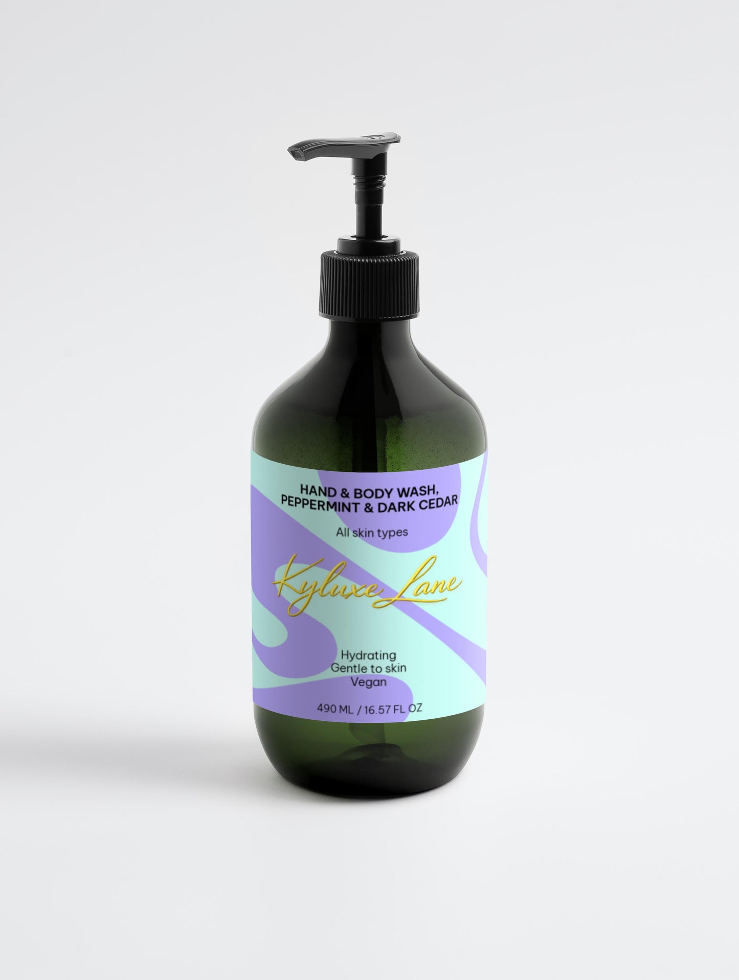 KYLUXE LANE Hand & Body Wash, Peppermint & Dark Cedar