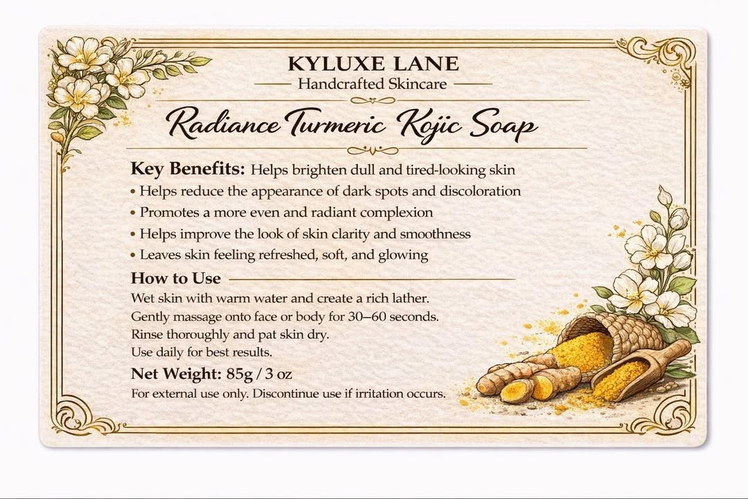 KYLUXE LANE Radiance Turmeric Kojic Soap Value Bundle - 3 Bars Bundle